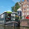 A two-storey canal boat house